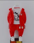 Hosiery Printed T-Shirt with Jacket & Pant Set for Kids 