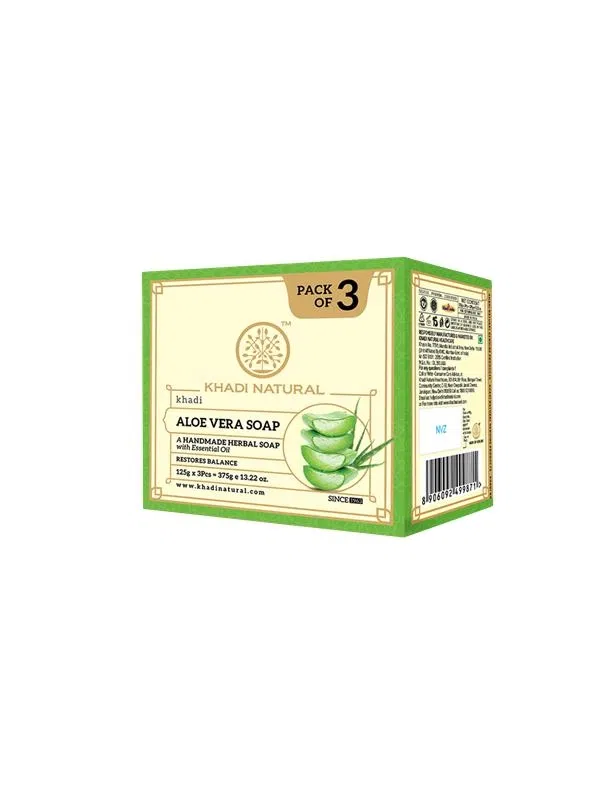 Khadi Natural Aloe Vera Soap 3X125 g (Pack Of 3)