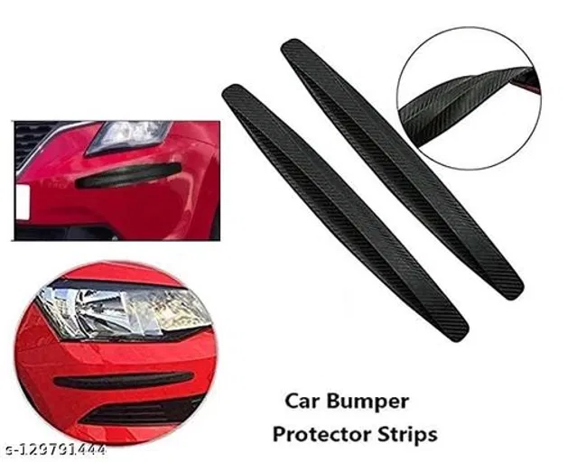 Rubber Car Bumper Protector (Black, Pack of 4)
