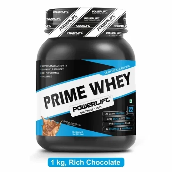 PowerLift Prime Whey 100% Whey Protein, Rich Chocolate [1 kg]