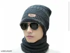 Woolen Fur Winter Cap with Neck Warmer for Men 