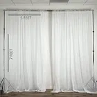 Solid White Net Curtain, Birthday Decoration Items LED Fairy Lights 