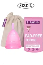 Reusable Menstrual Cup for Women (Pink, L)