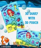 Mermaid Theme Diary for Kids (Blue, Pack of 3)