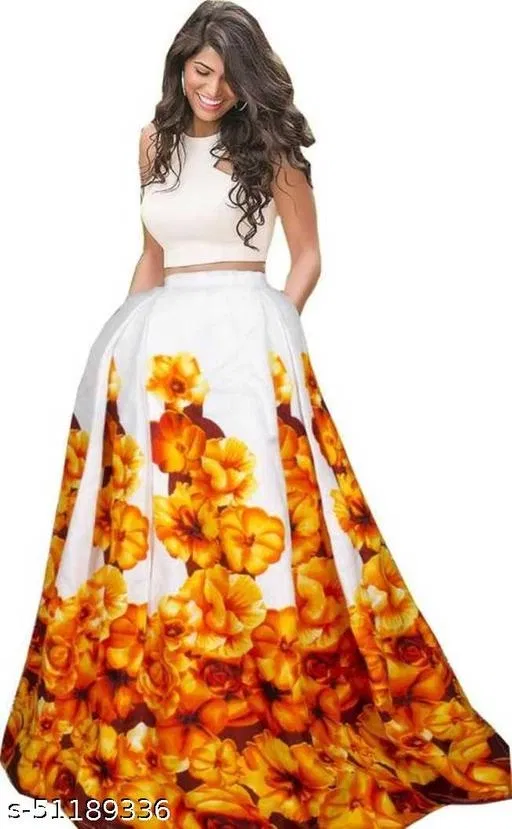 Cotton Blend Lehenga Choli for Women (Red, Free Size)
