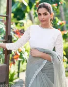 Net Embellished Saree for Women 