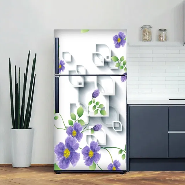 Vinyl Wallpaper Sticker for Fridge Door (Multicolor, 60x160 cm)