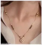 Alloy Gold Plated Mangalsutra for Women, Gold