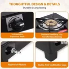 Khaitan 1 Burner BP-JIO Black Glass Manual Gas Stove  