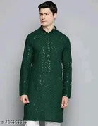 Embellished Regular Kurta for Men 