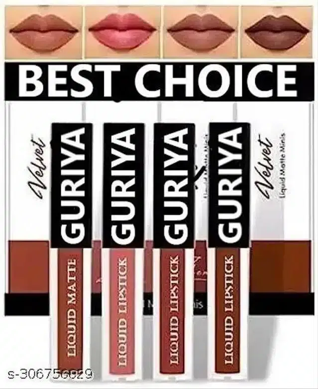 Liquid Matte Lipsticks (Multicolor, Pack of 4)