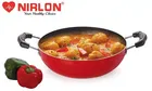 Nonstick Aluminium Deep Fry Kadai with Lid 