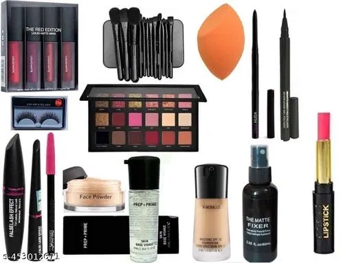 Face Makeup Combo, Multicolor, Set of 1