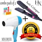 Plastic Hair Dryer with Straightener 