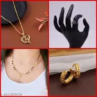 Combo of Alloy Mangalsutra, Pendant, Ring & 1 Pair Earrings for Women 
