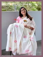 Cotton Linen Saree for Women 