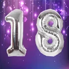 Foil Balloon for Birthday Celebration, No. 18 