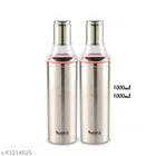 Stainless Steel Oil Dispenser (Multicolor, 1000 ml) (Pack of 2)