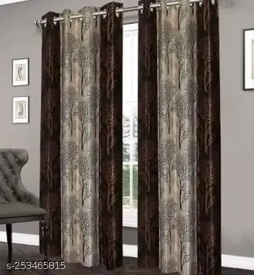 Designer Door 7 Feet Curtain (Set Of 2)