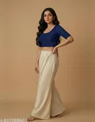 Lycra Ready Made Blouse for Women, Blue 
