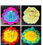 Laddu Gopal Winter Poshak with Cap, Pack of 4 