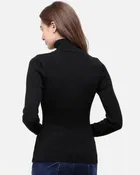 Cotton High Neck Solid Top for Women 