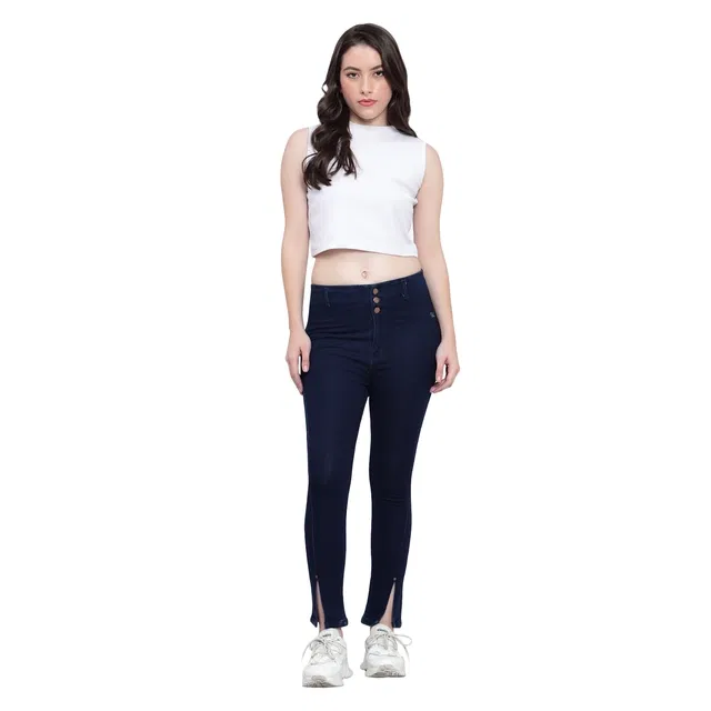 Denim Straight Fit Jeans For Women , LIGHT BLUE (34)