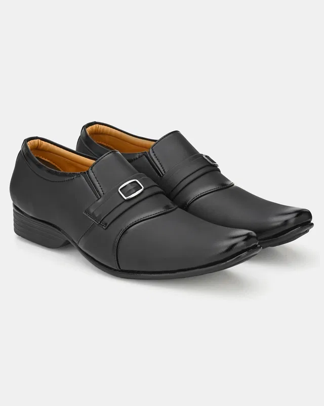 Formal Slip-On Shoes for Men (Black, 6)