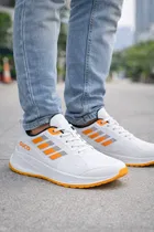Sports Shoes for Men ,White & Orange 