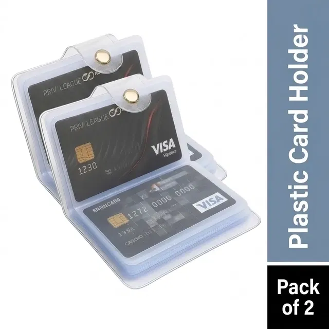 Plastic Credit Card Holder - Pack of 2