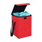 Canvas Laundry Basket ,Red