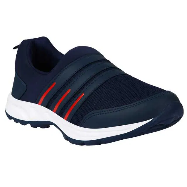 Men's Running Shoes (Navy Blue & Red, 7) (V-147)