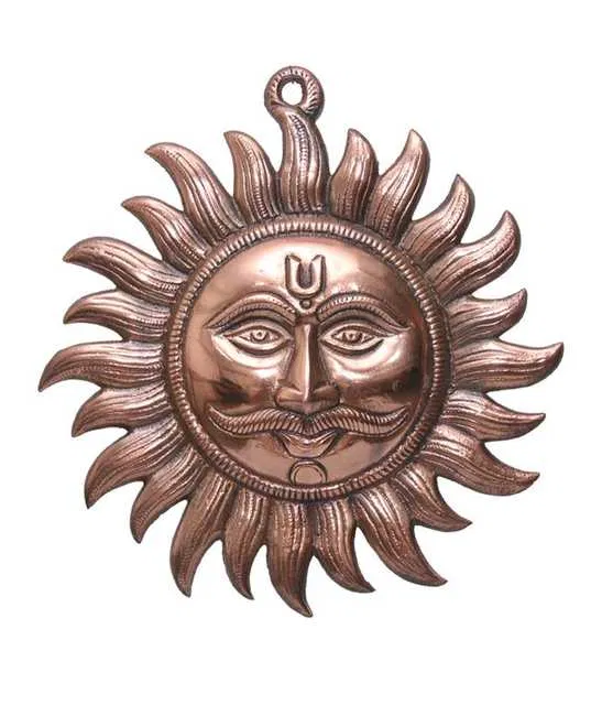 BHARDWAJ RETAILS Black Metal Vastu For Home Surya Bhagwan Wall Hanging idol (Assorted) (Pack of 1) (BR12)