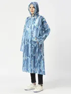 CITIZEN Men's PVC Full Sleeve Printed Raincoat with Adjustable Hood and Pocket 