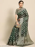 Organza Zari Woven Saree for Women 