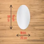 Acrylic Oval Shaped Wall Mirror Stickers 