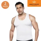 Dixcy Scott Josh Cotton Solid Vest for Men, Pack of 2 