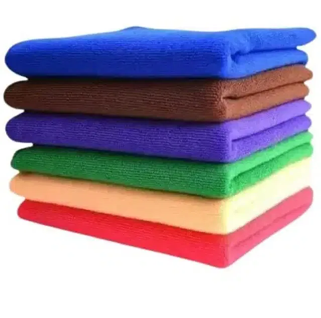 Microfiber Multipurpose Kitchen Napkins (Multicolor, Pack of 6)