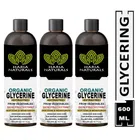 Haria Naturals Organic Glycerine - For Softens & Moisturises, Multi-Purpose 200 ml (pack of 3) 600 ml (Pack of 3) (B-15331)