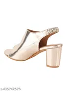 Embellished Pointed Toe Block Heels for Kids 