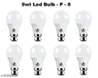 Newtal India LED Bulb (White, 9 W) (Pack of 8)