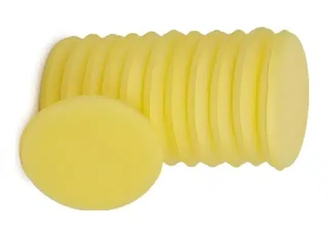 Durable Car Cleaning Sponge (Yellow, Pack of 12)