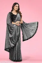 Lycra Sequence Saree for Women 