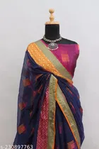 Cotton Jacquard Saree for Women 