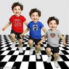 Cotton Blend Printed Clothing Set for Boys, Multicolour, Pack Of 3 