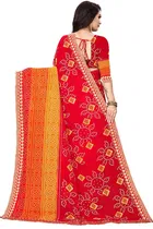 Kanooda Fancy Women Georgette Flower Printed Saree 