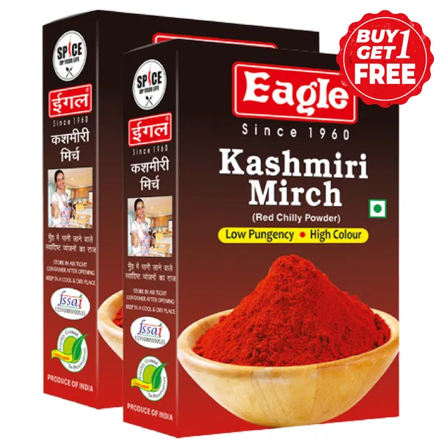 ईगल कश्मीरी मिर्च पाउडर 2X100 g (1 के साथ 1 मुफ्त)
