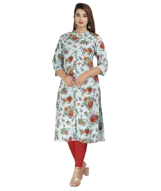 Pure Cotton Kurti for Women (Multicolor, S)