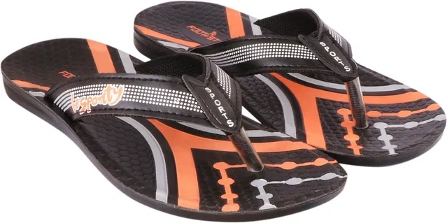 Slippers for Men (Orange & Brown, 9)