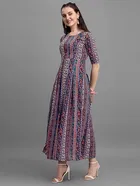 Crepe Printed Anarkali Kurti for Women 